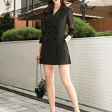 Sheer Sleeve Jacket-Style Dress