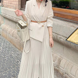 Asymmetric Pleated Dress