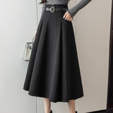 High-Waisted A-Line Skirt