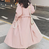 Thick Pink Lambswool Coat with Fur Collar