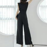 Sleeveless Wide-Leg Jumpsuit