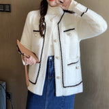 French Retro Thick Cardigan