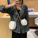 Quilted Round Shoulder Bag