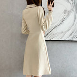 Bow-Tie Knit A-Line Dress