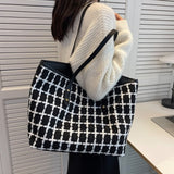 Tweed tote bag
