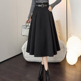 High-Waisted A-Line Skirt
