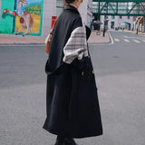 Longline Checked Casual Coat with Stitch Detail