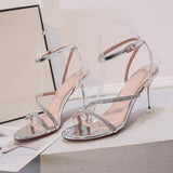 Rhinestone Roman-Style Heeled Sandals