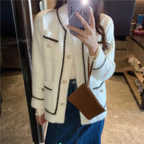 French Retro Thick Cardigan