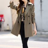 Short casual coat with scarf