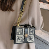 Retro Design Box Shoulder Bag