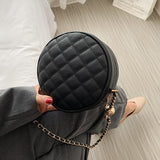 Quilted Round Shoulder Bag
